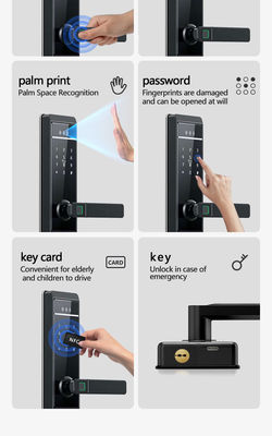 Qleung S810max New Design Tuya Door Lock Face Palm Fingerprint Password Card Key Unlock Tuya Remote Contronl Smart Home Door Lock