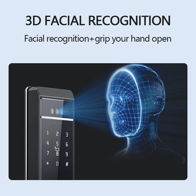 QL-S810Max Smart Door Lock With Face Fingerprint Palm Recognition Card Key Code APP For Home