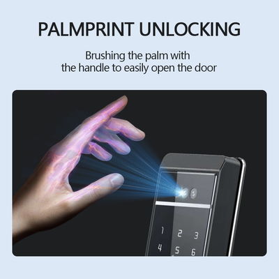 QL-S810Max Smart Door Lock With Face Fingerprint Palm Recognition Card Key Code APP For Home
