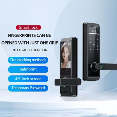 QL-S810Max Smart Door Lock With Face Fingerprint Palm Recognition Card Key Code APP For Home