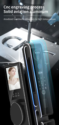 Qleung S666 Smart Door Lock with 40-110mm Door Thickness 7.4V 5000mAh Rechargeable Battery and 2 Years Warranty