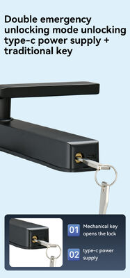 Qleung S960 Waterproof Smart Door Lock with 2 Years Warranty 4 AA Alkaline Battery and 30-60mm Door Thickness