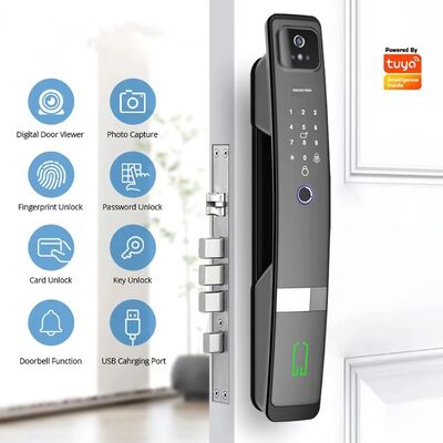 Hot Sale 3D face ID Tuya wifi Lock Biometric Fingerprint Password Key Code Smart Door Lock with Camera