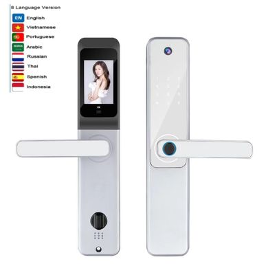 S802Pro 지문 코드 문 잠금 8 언어 비디오 도어벨 스마트 잠금