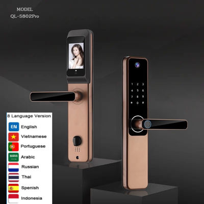 스마트 라이프 지문문 잠금 빨강 청동 투야 비디오 스마트 잠금