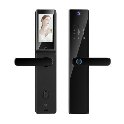 카메라 뷰어 잠금 Tuya APP 인터콤 생체 지문 스마트 디지털 문 잠금