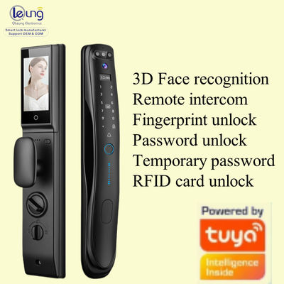 Qlleung S931MAX 자동 3D 얼굴 식별 비디오 인터콤 지문 카드 키 코드 Tuya APP 원격 제어 스마트 문 잠금
