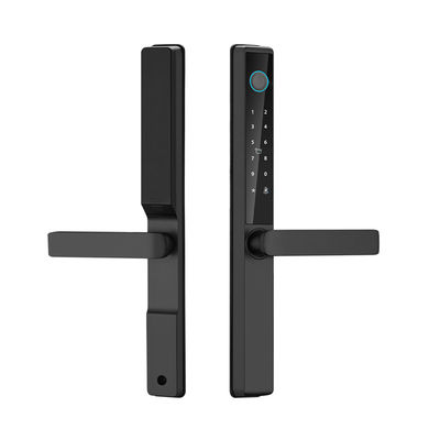 옥외 방수 TTlock Tuya Wifi 스마트 잠금 카드 손가락 인쇄 비밀번호 슬라이딩 알루미늄 문 잠금
