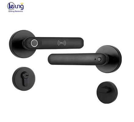 Qleung S607L 클래식 블랙 Tuya BLE APP 도어락 지능형 지문 키 스마트 도어락 (아파트/집 내부용)