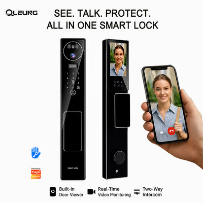 3D 얼굴 인식 Tuya APP 인터콤 카메라 생체 지문 스마트 잠금